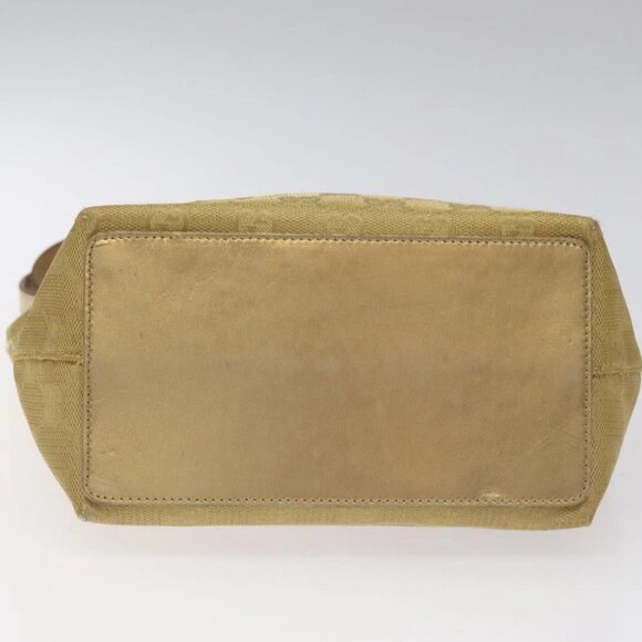 GUCCI GG Canvas Tote Bag Gold 002 1099 Auth nb079 - Picture 10 of 15